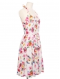 Multicolor floral print cotton cinched and flare dress Retail price €1850 Size XS
