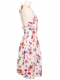 Multicolor floral print cotton cinched and flare dress Retail price €1850 Size XS