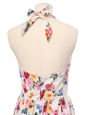 Robe courte cintrée évasée en coton imprimé fleuri multicolor Prix boutique 1850€ Taille 34