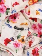 Robe courte cintrée évasée en coton imprimé fleuri multicolor Prix boutique 1850€ Taille 34