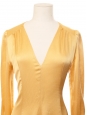 Robe longue en satin jaune miel Prix boutique 725€ Taille XS