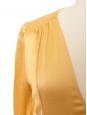 Honey yellow satin long sleeves midi maxi dress Retail price €720 Size XS