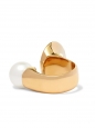 DARCEY disc ring in gold-tone brass with Swarovski pearl Retail price €288 Size 52