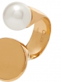 Bague DARCEY en laiton doré et perle Swarovski Prix boutique 288€ Taille 52