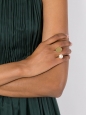 DARCEY disc ring in gold-tone brass with Swarovski pearl Retail price €288 Size 52