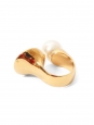 Bague DARCEY en laiton doré et perle Swarovski Prix boutique 288€ Taille 52