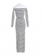 Robe longue marinière en maille rayé noir et blanc Prix boutique €950 Taille XS