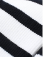 Robe longue marinière en maille rayé noir et blanc Prix boutique €950 Taille XS