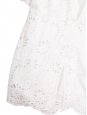 Robe cintrée sans manche en coton broderie anglaise blanche Taille 38