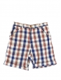 Blue, red and beige check printed Madras cotton shorts Retail price €138 Size XS