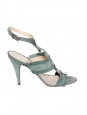 Almond green suede ladiator sandals Size 39