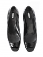 Black patent leather peep toe pumps Retail price 450€ Size 40