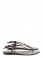 Brown python printed leather flat sandals Retail price €240 Size 40