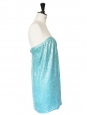 JAY AHR Mini robe bustier à sequins bleu turquoise Prix boutique 1400€ Taille XS