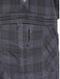 Robe manches longues en coton à carreaux bleu navy et noir Taille 36