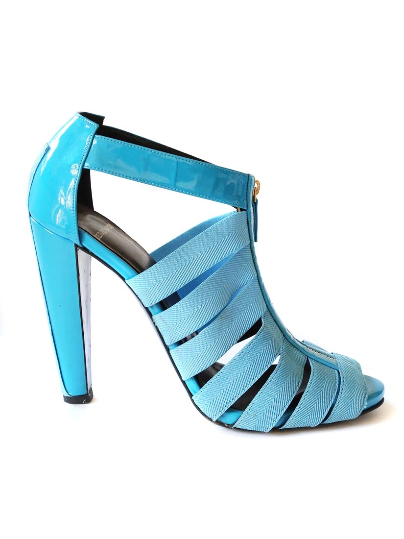 Louise Paris - PIERRE HARDY Bright blue high heel patent leather ...