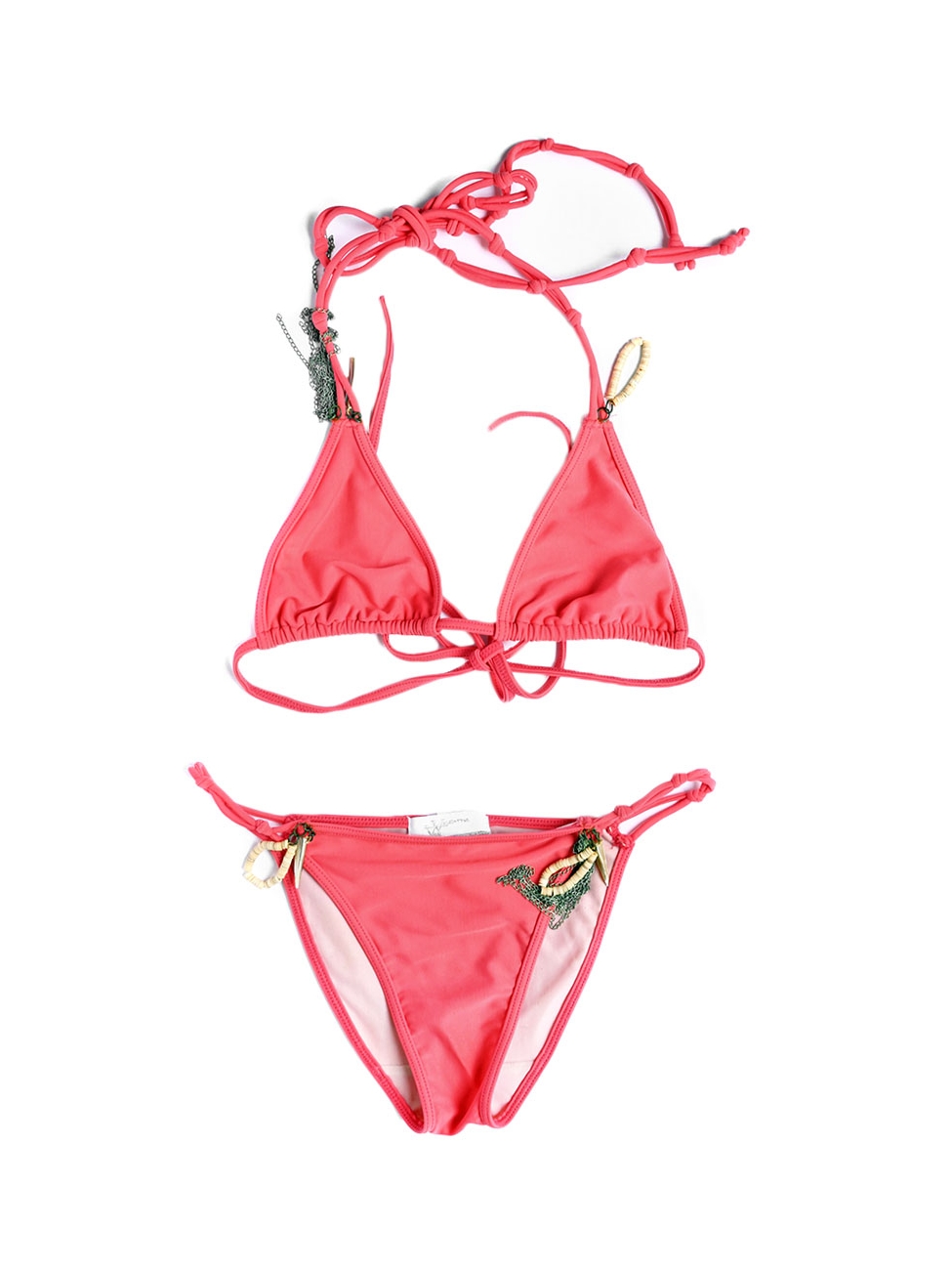 Absolutamente Fondos Usual Boutique Candy pink bikini swimsuit Retail price €230 Size 36 - Louise Paris