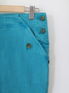 Turquoise blue denim mini skirt Size 36