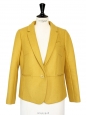 Mustard yellow wool blazer jacket NEW Retail price €430 Size 38