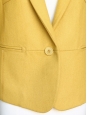 Mustard yellow wool blazer jacket NEW Retail price 430€ Size 38