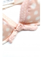 PRINCESSE TAM TAM Light pink satin with white dots Paulette bra Size 36A/34B