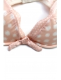 PRINCESSE TAM TAM Light pink satin with white dots Paulette bra Size 36A/34B