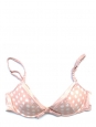 Light pink satin with white dots PAULETTE bra NEW Size 36A/34B