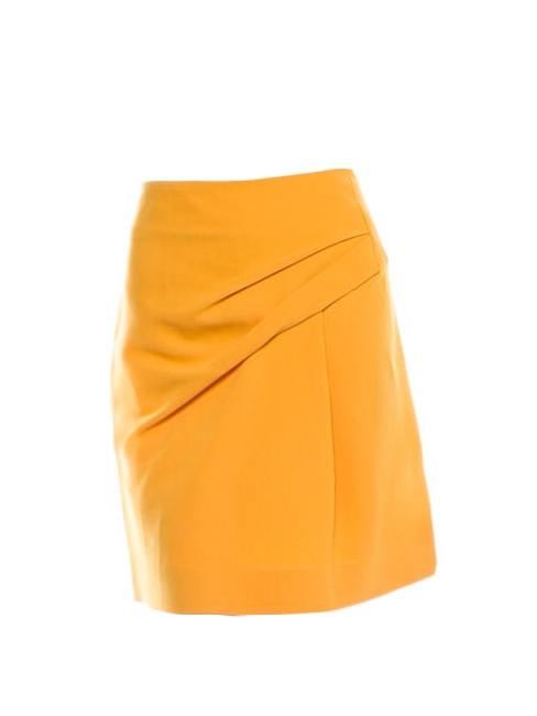 Gold yellow wool and silk skirt Retail price 650€ Size 38