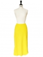 Bright yellow cotton mid-length skirt Size 34