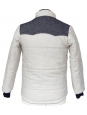 Blouson doudoune en laine bleu jean et écru Px boutique 250€ Taille XS