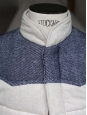 Blouson doudoune en laine bleu jean et écru Px boutique 250€ Taille XS
