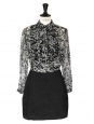 "Georgette" black and white printed silk dress Retail price around €520 Size 36