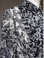 Robe bi-matière haut en crêpe de soie imprimé noir et blanc Px boutique  environ 400€ Taille 36