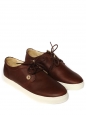 Men's "Holly leather" sneakers in mocha leather Retail price €100 Size 41 or US 8
