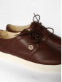 Men's "Holly leather" sneakers in mocha leather Retail price €100 Size 41 or US 8