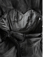 Robe de bal CHRIS KOLE bustier en tulle noir et dentelle brodée Taille 36