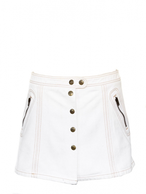 White denim mini skirt Retail price €350 Size 40