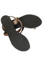 Sandales plates gladiateur en cuir noisette NEUVES Taille 40