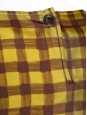 GUY LAROCHE Top manches longues en soie jaune et chocolat Px boutique 550€ Taille 38