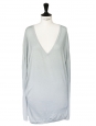Blue grey cashmere and silk sweater dress Retail price €450 Size 38/40