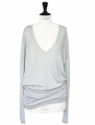 Robe pull en cachemire et soie gris bleu Prix boutique 450€  Taille 38/40