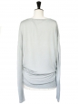 Robe pull en cachemire et soie gris bleu Px boutique 450€  Taille 38/40