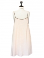Light pink open back cocktail dress with crystal straps Retail price 1200€ Size S