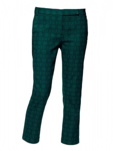 TIBI Pantalon cropped Asher Skinny Beatles vert émeraude Px boutique 300€ Taille 38