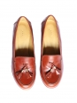 Brick red leather wedge tassel loafers Retail price 300€ Size 38.5