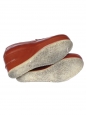 APC Mocassins compensés en cuir rouge brique Px boutique 300€ Taille 38,5 