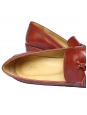 Brick red leather wedge tassel loafers Retail price 300€ Size 38.5