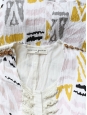 VALENTINE GAUTHIER Robe en coton imprimé ethnique rose jaune et beige Taille 34/36