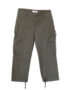 Pantalon en coton kaki style treillis militaire Taille 36