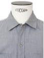 Chemise manches courtes en coton gris clair Px boutique 130€ Taille M 